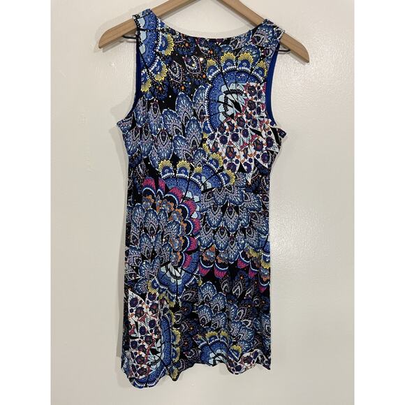 Joseph Ribkoff Kaleidoscopic Mandala Maximalist Boho Resort Dress 6 Art Eclectic - Picture 2 of 12